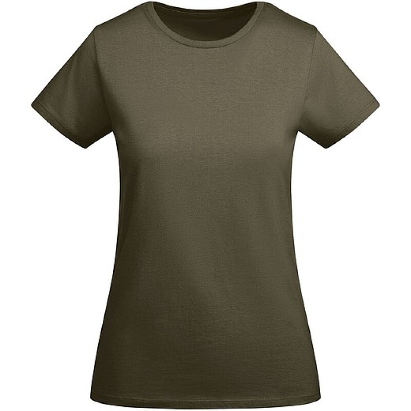 Dámské tričko s krátkým rukávem, ROLY BREDA, vojenská zelená tmavá, vel. 3XL