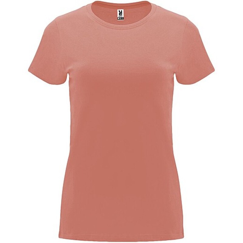 Dámské tričko s krátkým rukávem, ROLY CAPRI, korálově červená, vel. 2XL
