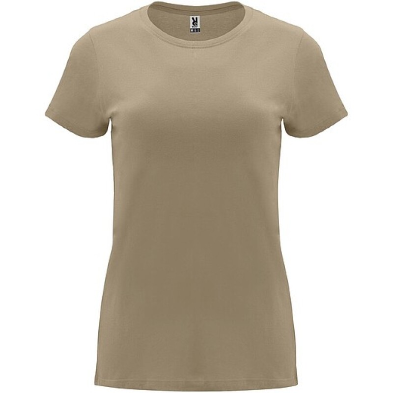 Dámské tričko s krátkým rukávem, ROLY CAPRI, světle hnědá, vel. 3XL