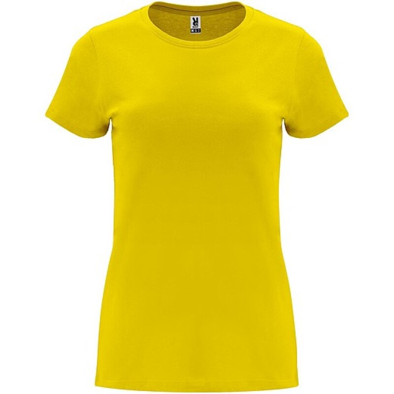 Dámské tričko s krátkým rukávem, ROLY CAPRI, žlutá, vel. 2XL