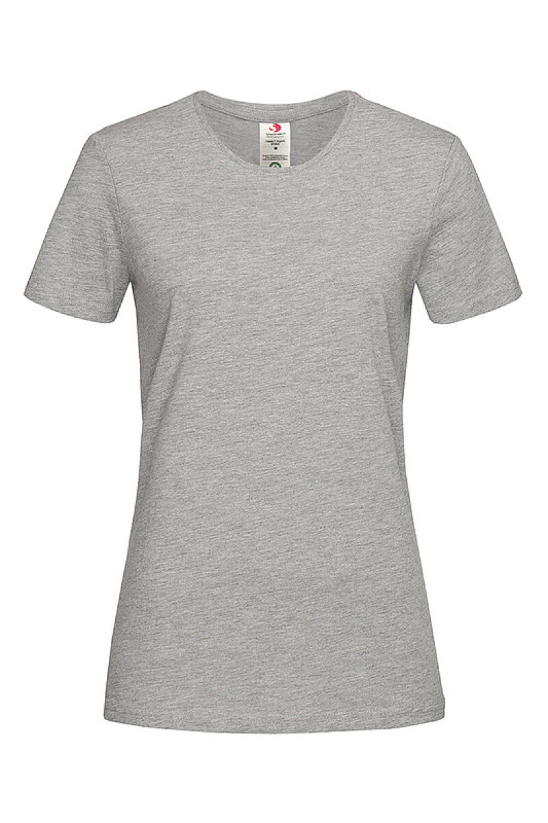 Dámské tričko STEDMAN CLASSIC-T ORGANIC WOMEN z bio bavlny, šedý melír, S