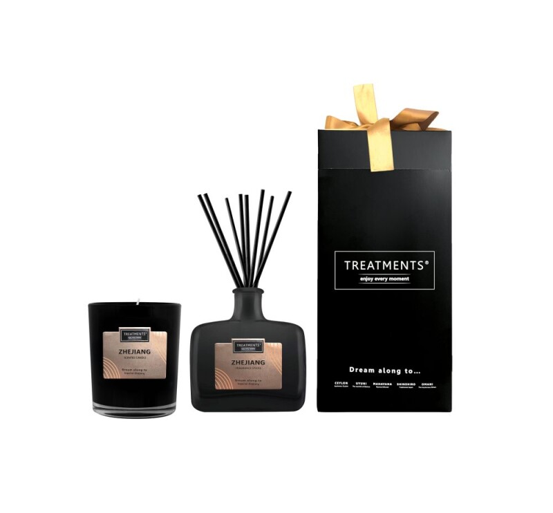 Dárková sada TREATMENTS® obsahující svíčku a difuzér 200 ml - Giftbox Home (DeLuxe) - Zhejiang