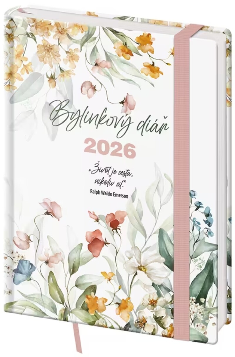 Diář týdenní B6 bylinkový Louka s gumičkou 2027