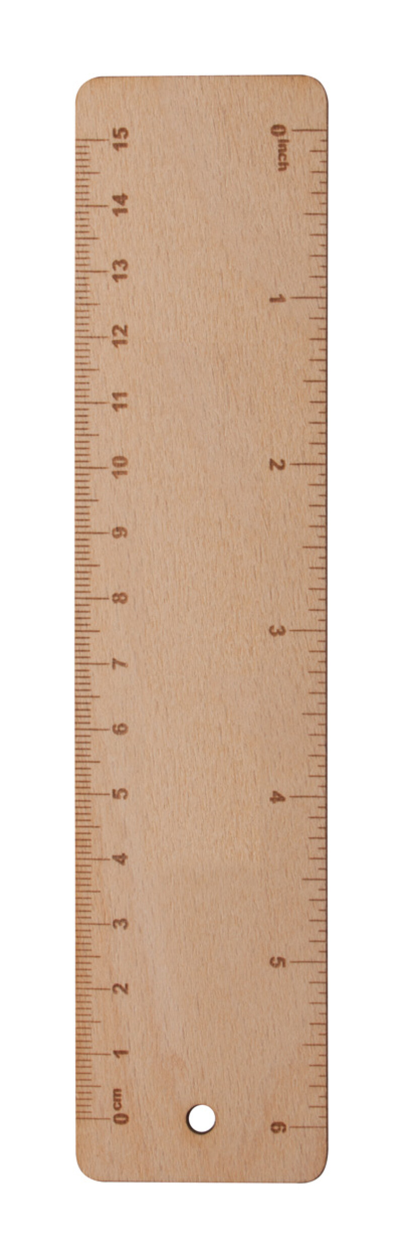Dřevěné pravítko, 15 cm