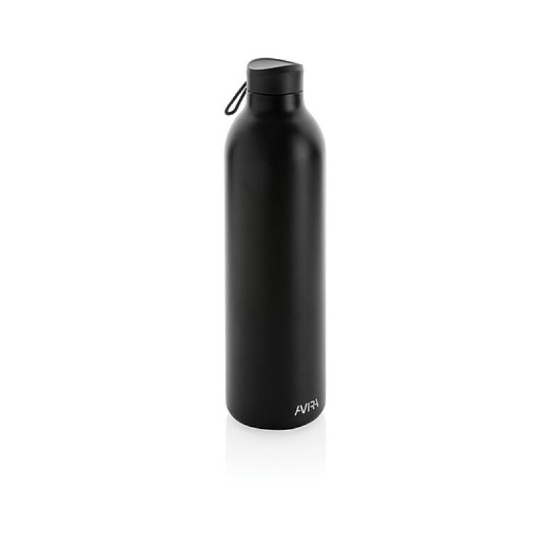 LARNAKA Vakuová termoska z recyklované nerezové oceli, 1000 ml, černá