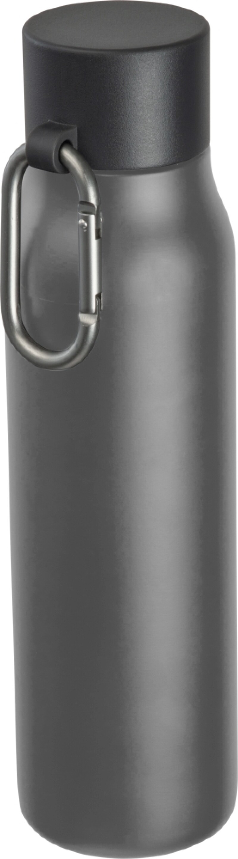 Dvoustěnná láhev s karabinou 600 ml, antracitová