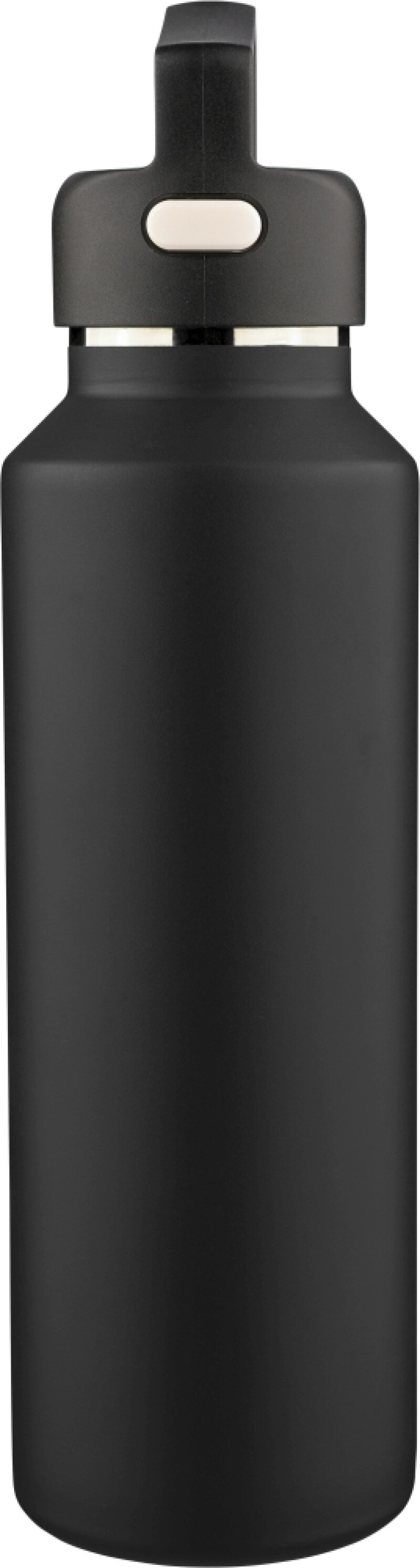Dvoustěnná láhev z recyklované nerezové oceli, 600 ml, černá
