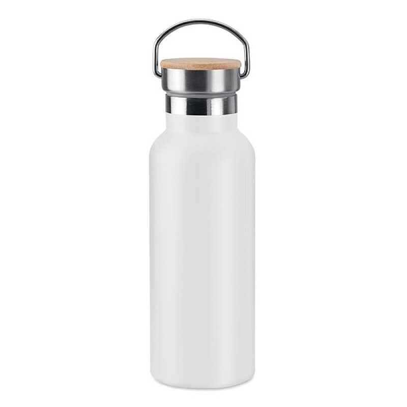 MONILEA Dvoustěnná vakuová termoska z nerezové oceli, objem 500 ml, bílá