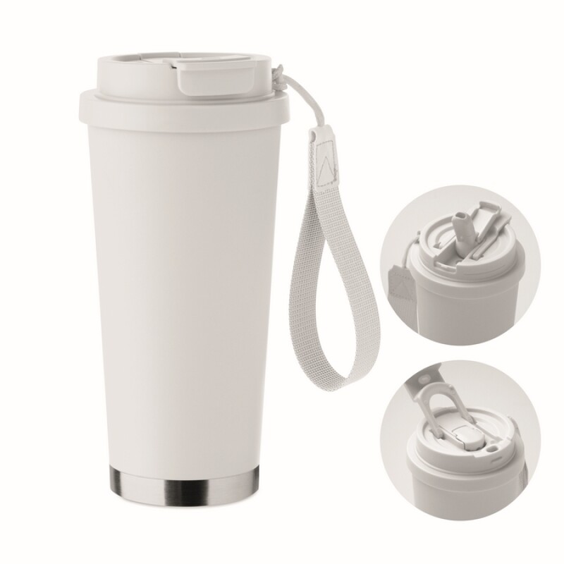 Dvoustěnný termohrnek 500ml, bílá