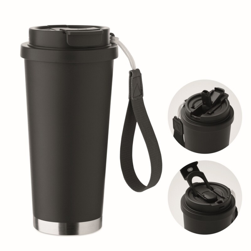 Dvoustěnný termohrnek 500ml, černá