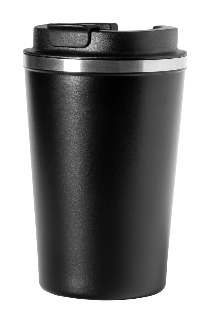 Dvoustěnný nerezový termohrnek, 350ml, černý