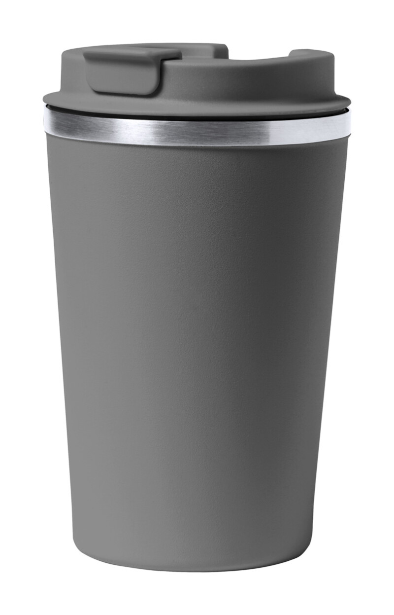 Dvoustěnný nerezový termohrnek, 350ml, šedý