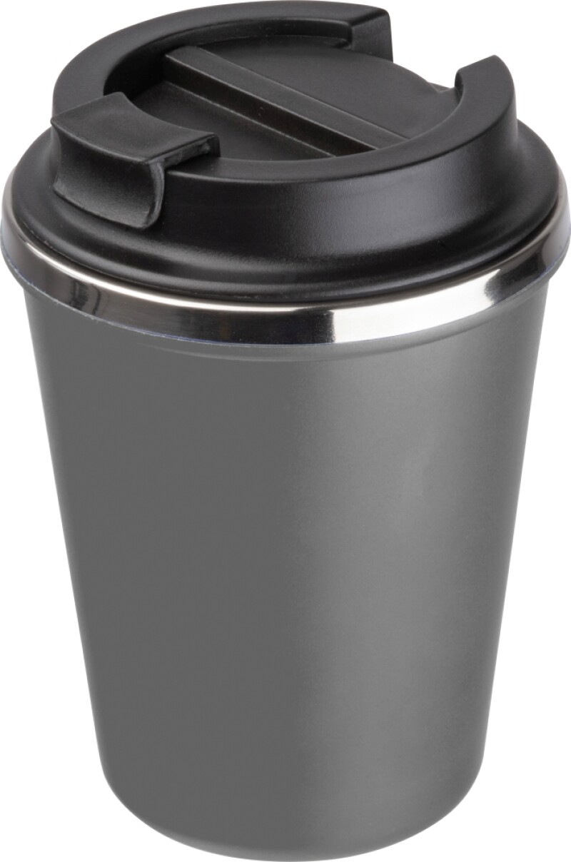 Dvoustěnný nerezový termohrnek 350 ml, šedá