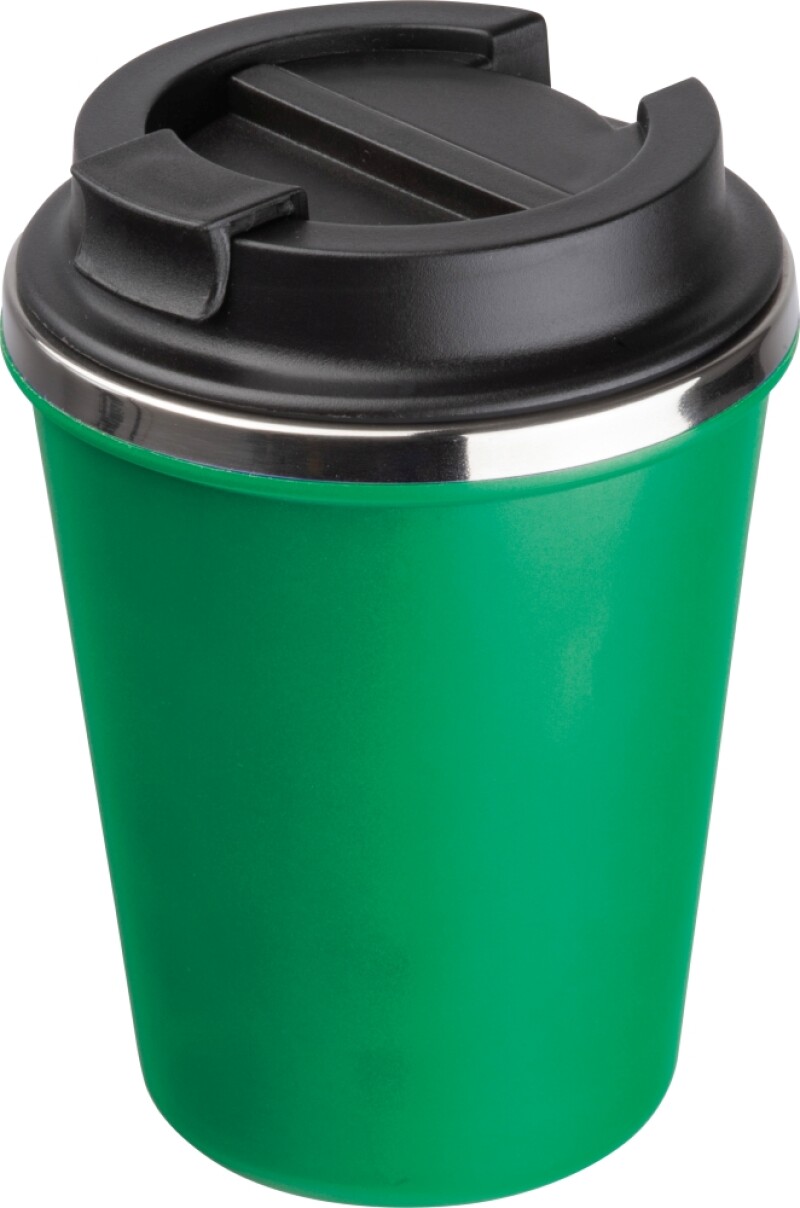 Dvoustěnný nerezový termohrnek 350 ml, zelená