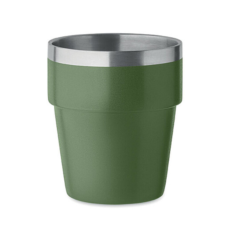 Dvoustěnný pohárek 250 ml, tmavá zelená