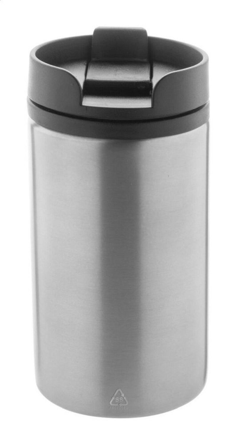 Dvoustěnný termohrnek, 250 ml, stříbrná