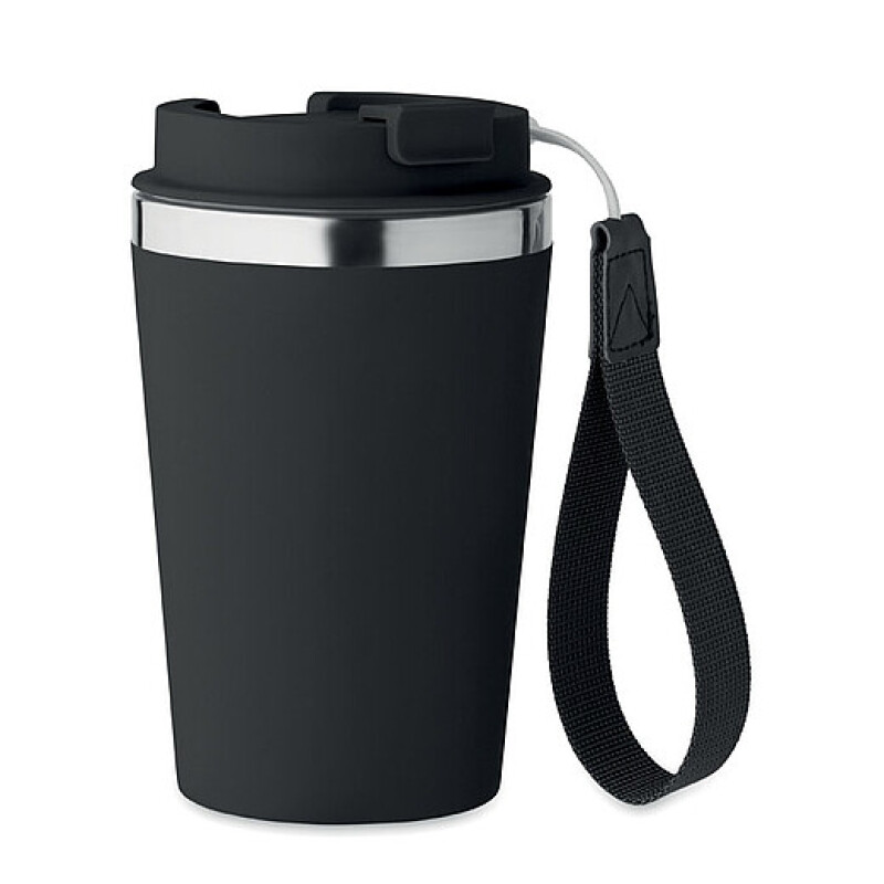 Dvoustěnný termohrnek, 350 ml, černá