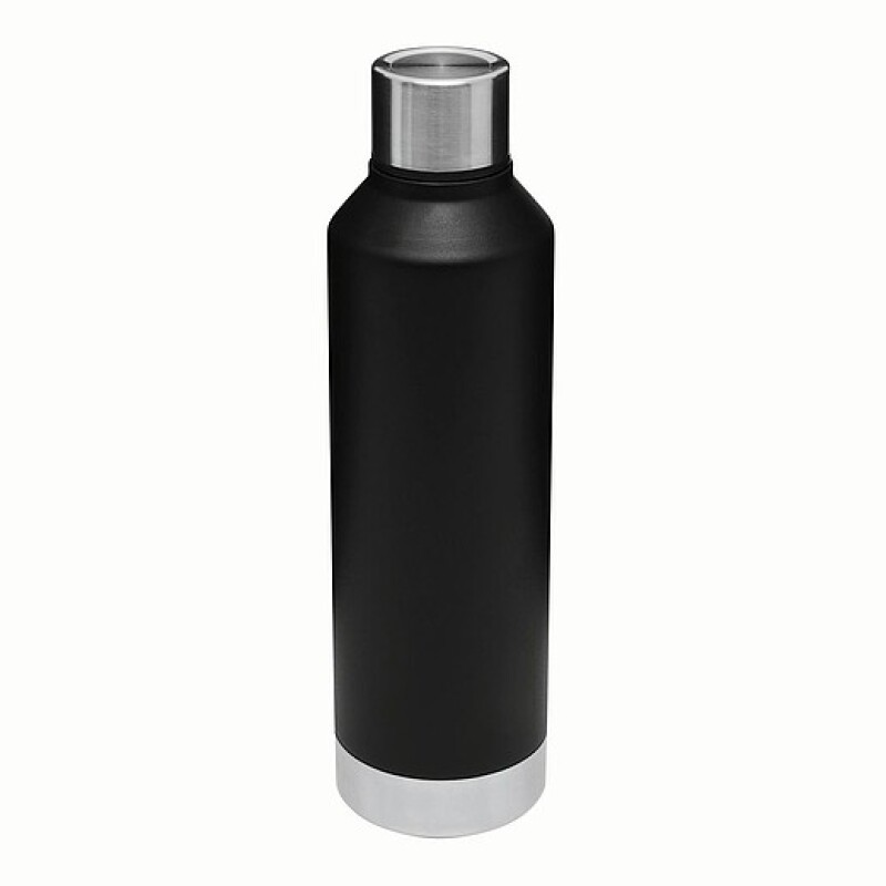 Dvouvrstvá nerezová láhev na pití, 500ml, černá