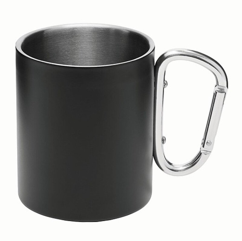Dvouvrstvý nerezový hrnek, 300ml, černý