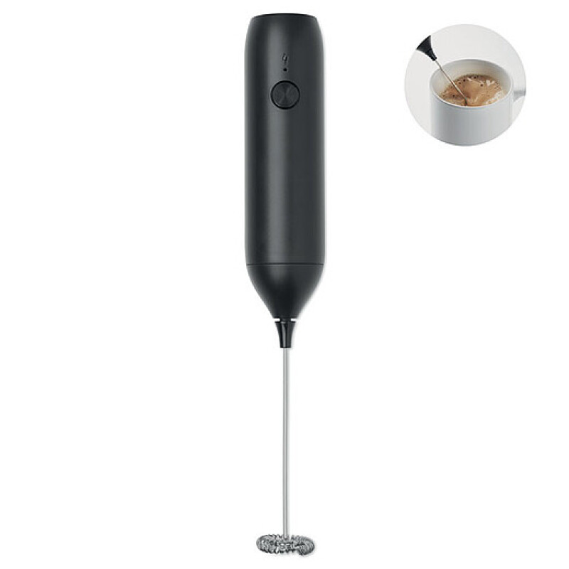 Elektrický napěňovač mléka, černá