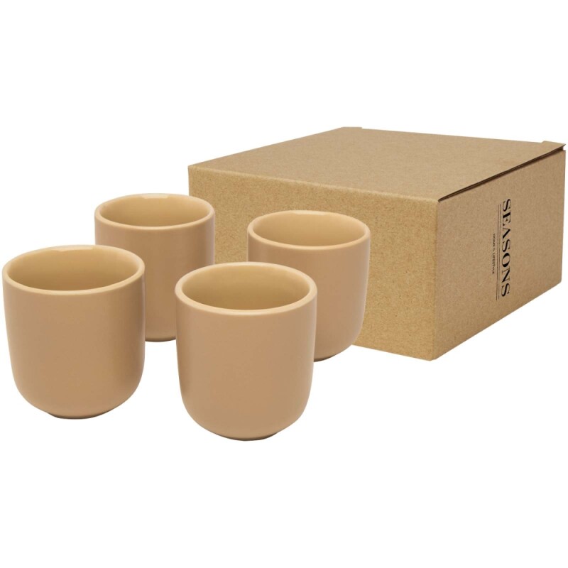 ELIN Čtyřdílný šálek na espresso 90 ml, béžová