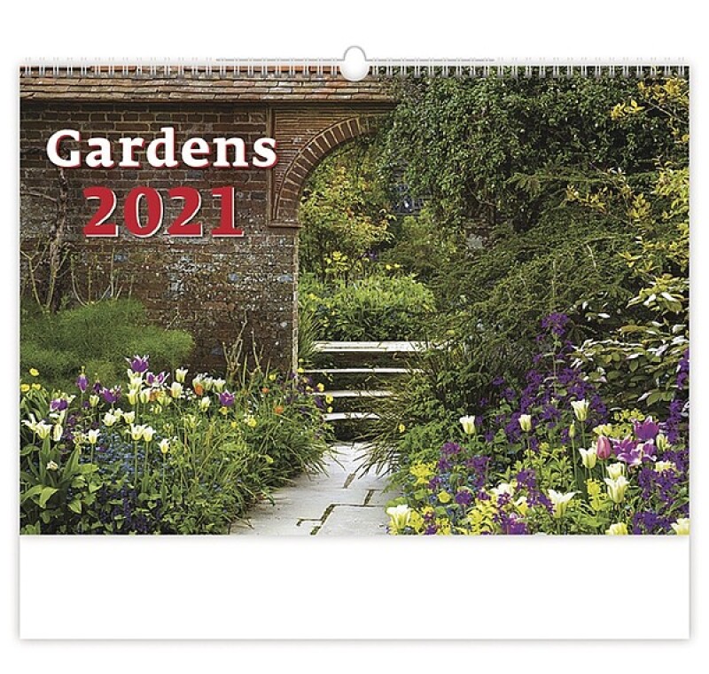 Gardens 2027, nástěnný kalendář, prodloužená záda
