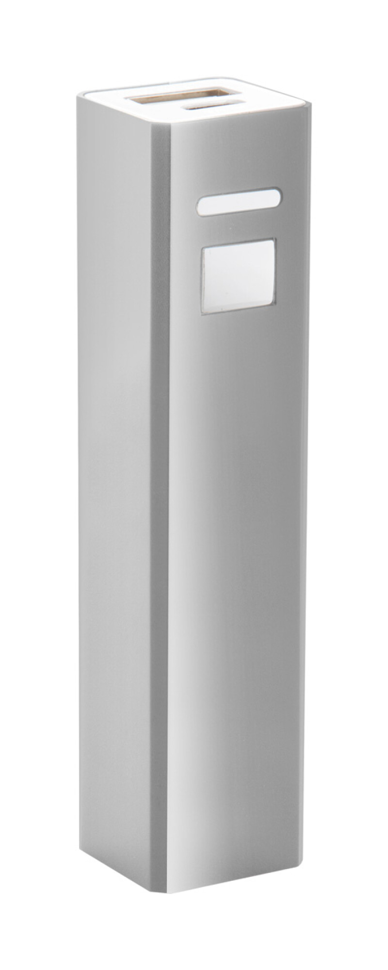 Hliníková powerbanka 2200mAh, stříbrná