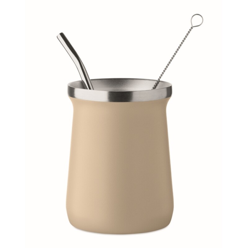 Hrnek na čaje Yerba maté 240 ml, béžová