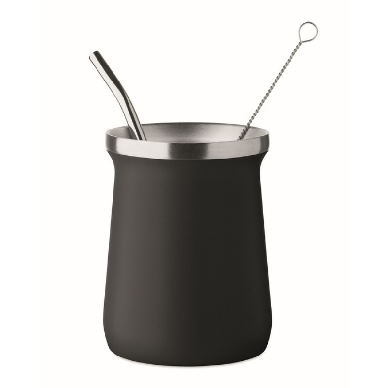 Hrnek na čaje Yerba maté 240 ml, černá