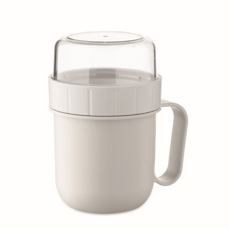Hrnek na cesty z PP 450 ml, bílá