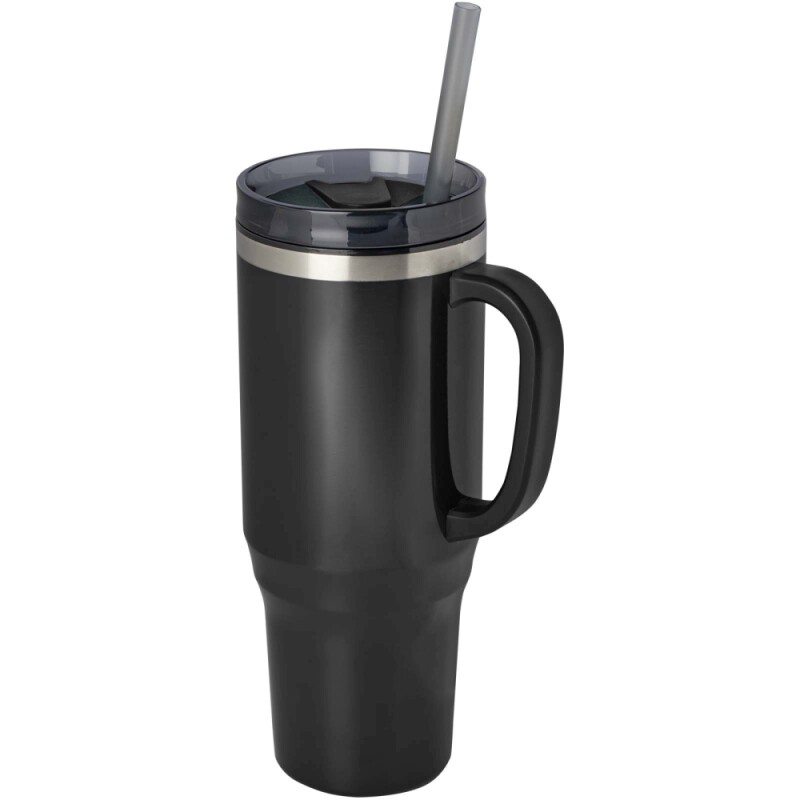Hrnek s brčkem 1200ml, černá