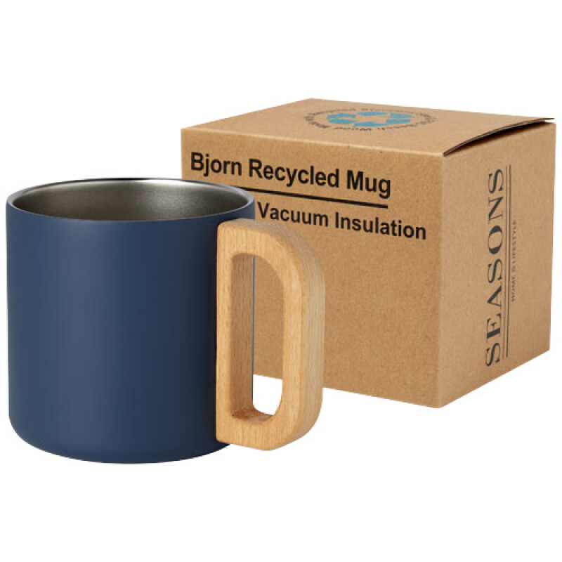 Hrnek z recyklované nerezové oceli, 360ml, modrý