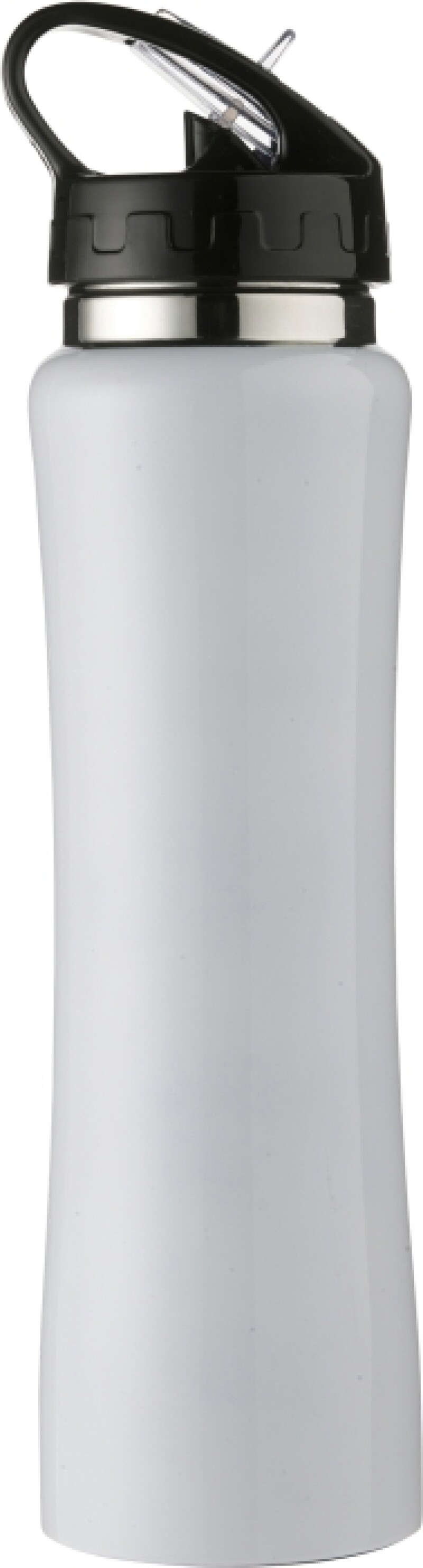 ISMAEL Nerezová láhev na pití s brčkem, objem 500 ml, bílá