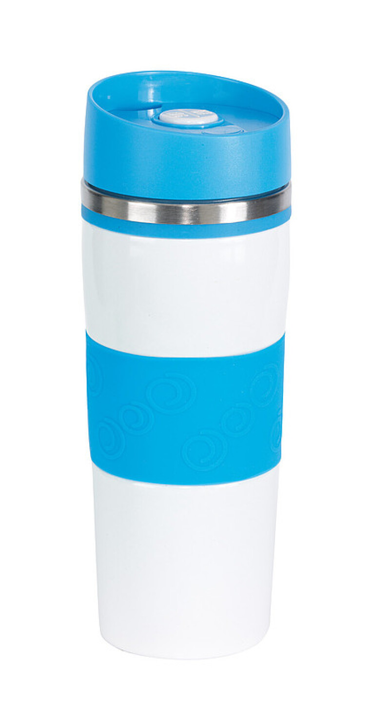 JAKOPEC Nerezový termohrnek o objemu 400ml, bílo modrý