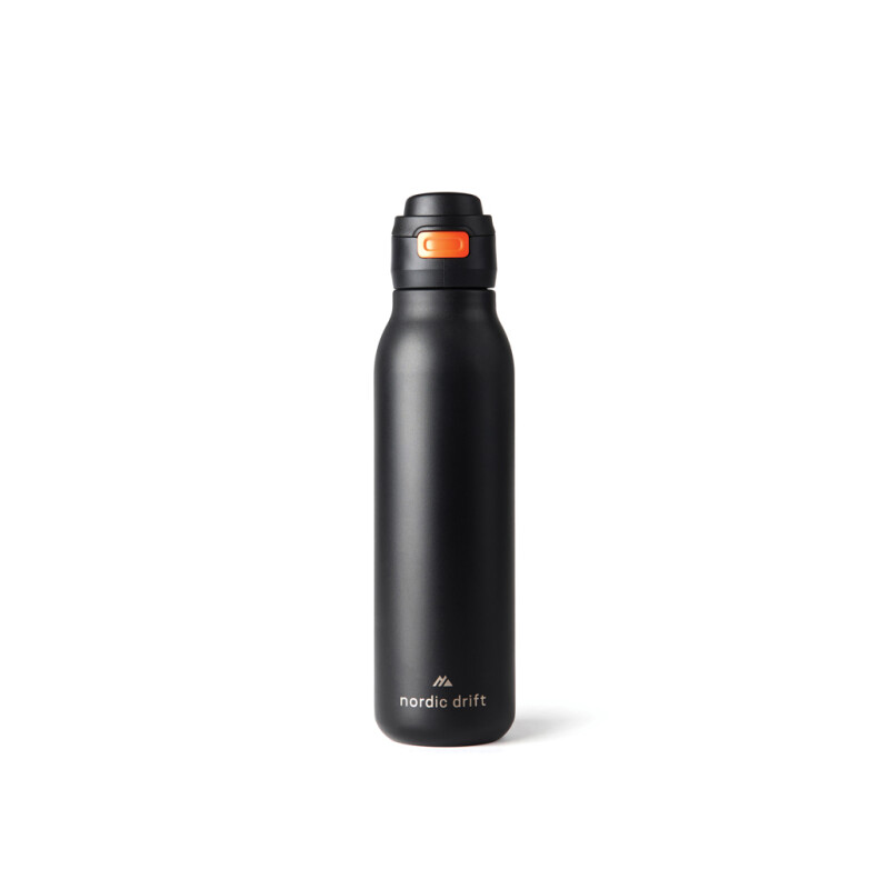 Jednostěnná láhev na vodu Nordic Drift 750 ml z RCS, černá