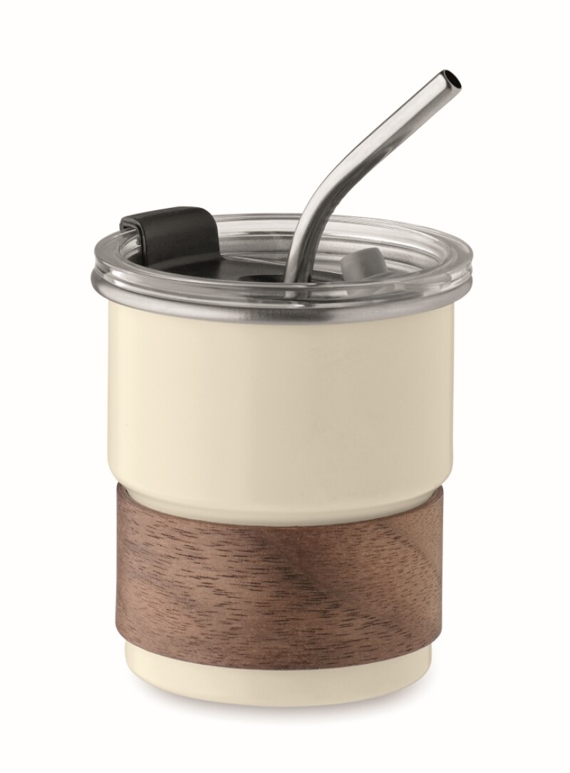 Jednostěnný pohárek 260 ml, béžová