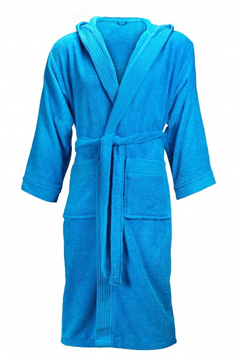 KALEBA Kvalitní župan s kapucí, tyrkysová, XXL/XXXL