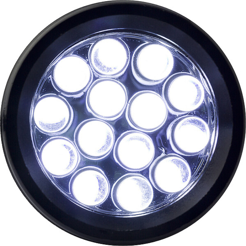 Kapesní baterka, 14 LED, černá