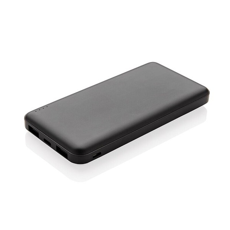 Kapesní powerbanka s vysokou hustotou baterie 10 000 mAh, černá