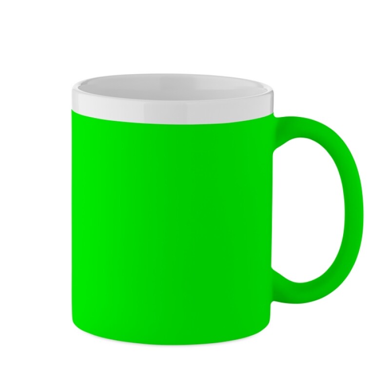 Keramický hrnek 300 ml, fluo zelená