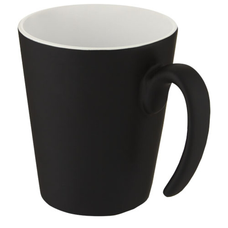 Keramický hrnek, 360ml, z venku černý, uvnitř bílý