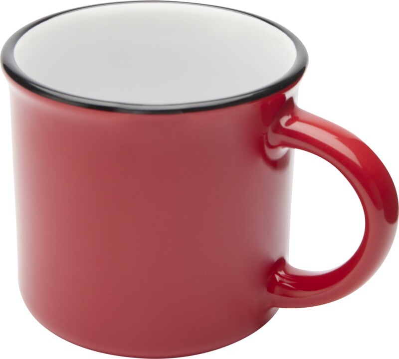 ARIKAN Keramický hrnek o objemu 240 ml, červená