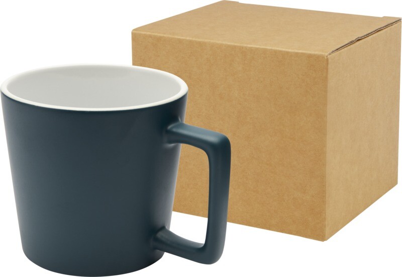 KARAY Keramický hrnek o objemu 370 ml s matným povrchem, modrošedá