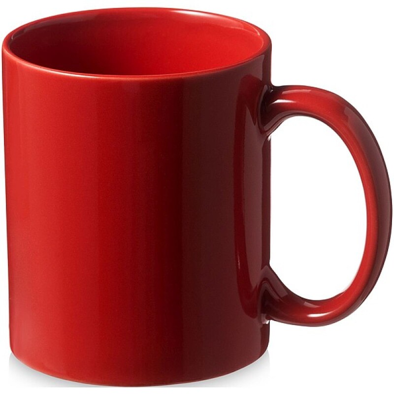 Klasický keramický hrnek, objemu 330 ml, červená