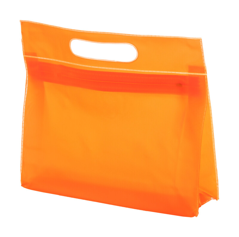 Kosmetická taška s uchem a zipem, oranžová