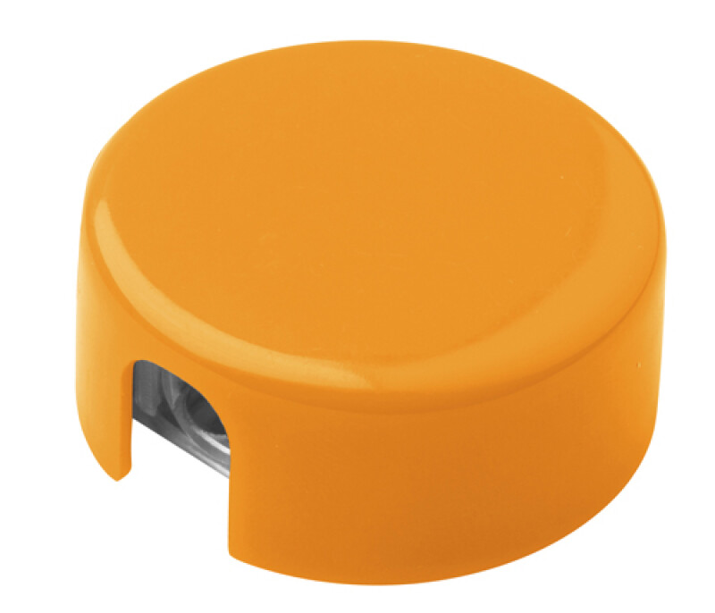 Kulaté plastové ořezávátko, oranžové