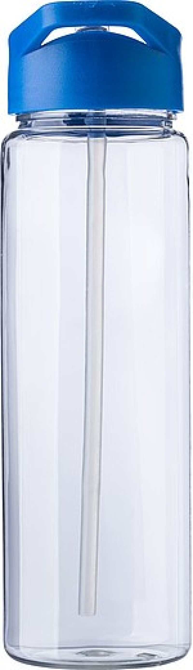 Láhev na pití, 750ml, z RPET, s brčkem ve víčku, modrá