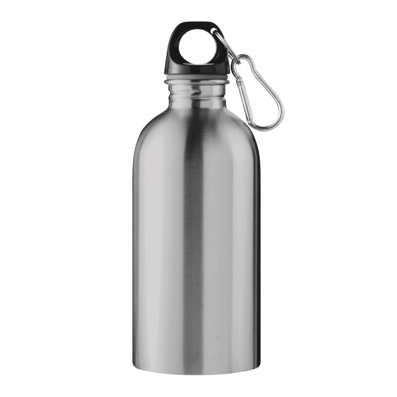 Láhev na pití z nerezové oceli 400 ml, stříbrná
