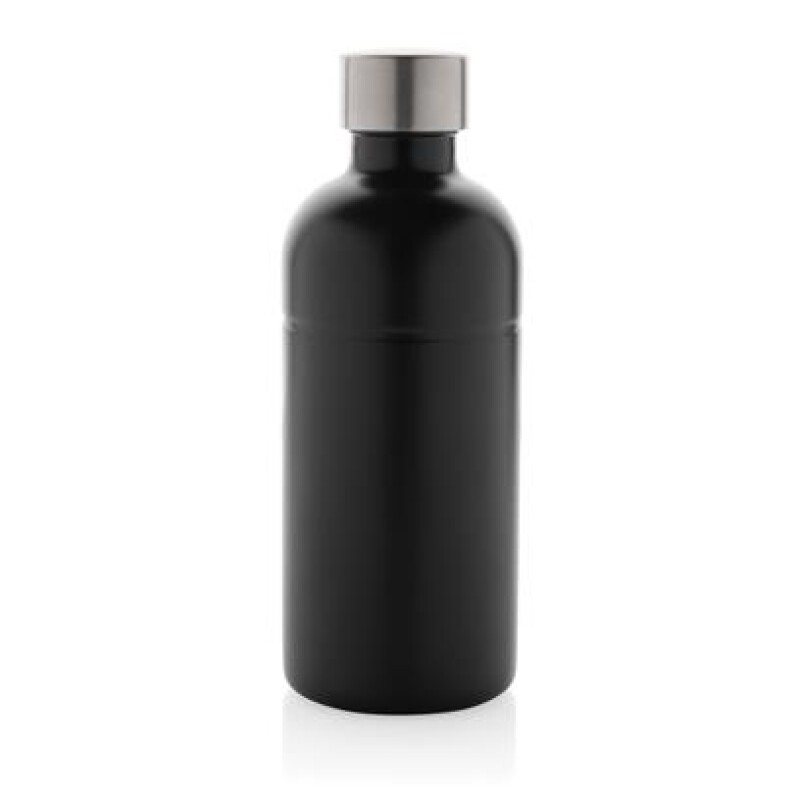 Láhev na sycené nápoje z recyklované oceli, objem 800 ml, černá