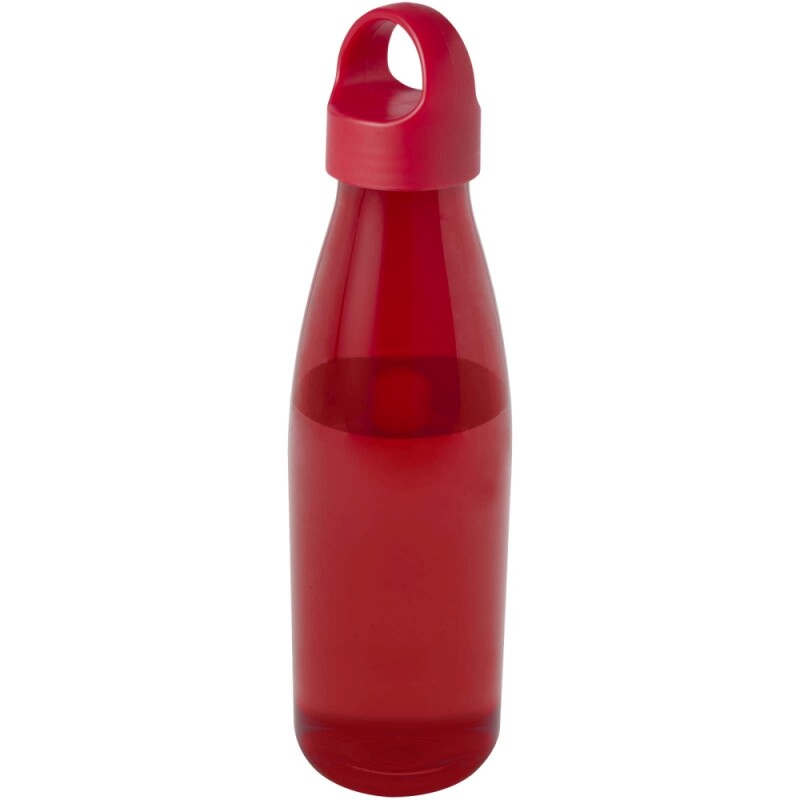 Láhev na vodu z recyklovaného plastu 800 ml, červená